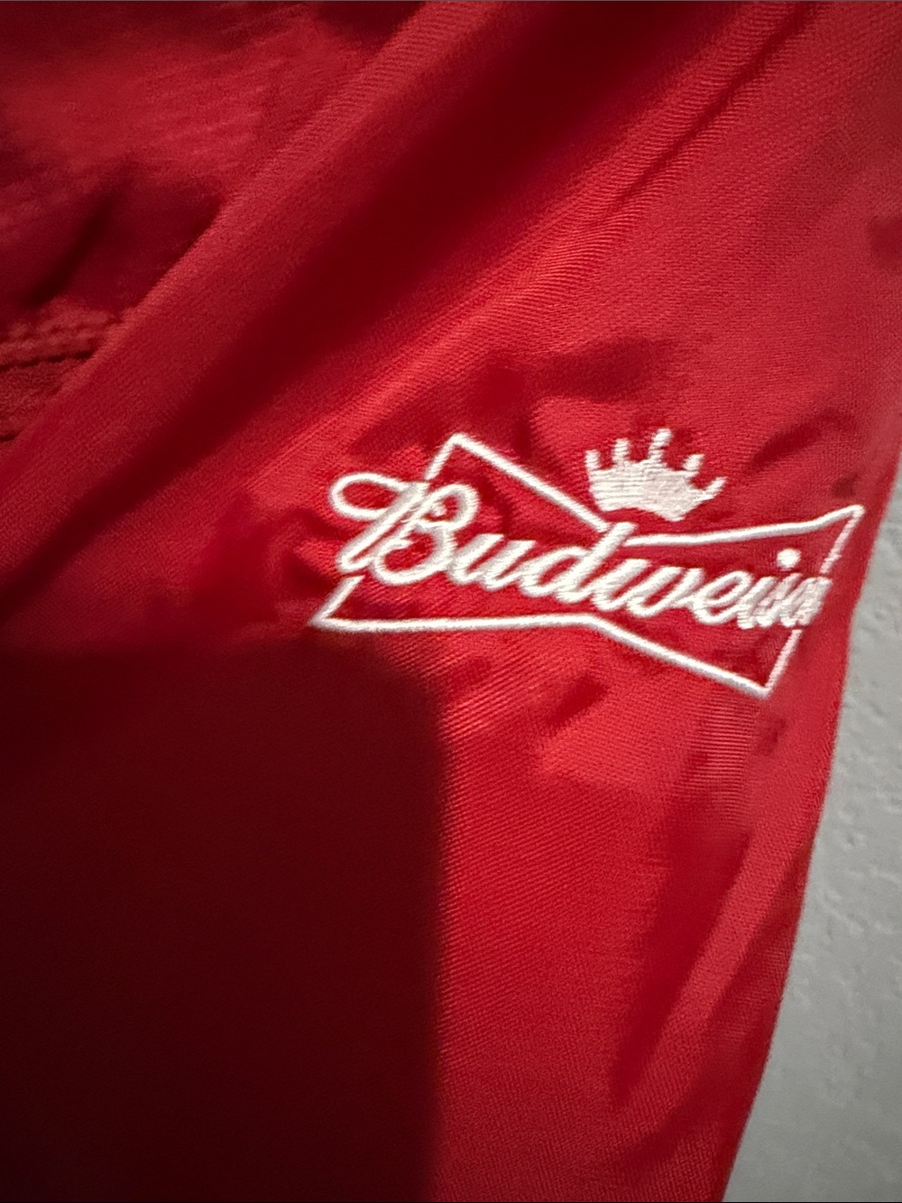 Budweiser Red Men's Hooded Windbreaker Jacket